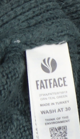 Fat Face Women's Green V-Neck Pullover Jumper Size 8