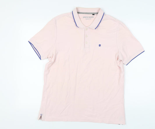 Pierre Cardin Men's Pink Polo Shirt - L - Casual Spring/Summer