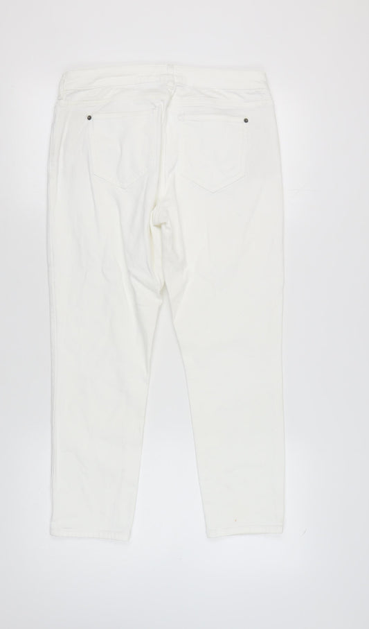 White Stuff Women's White Straight Jeans, UK Size 12