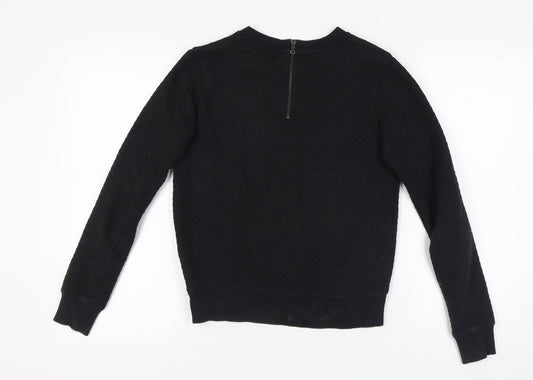 Superdry Black Women's Sweatshirt, Size S, Chevron Pattern