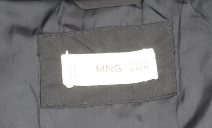 Additional view of Mango girls’ black puffer jacket, size 13-14, years
