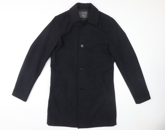Jack & Jones Men's Black Wool Coat Size S