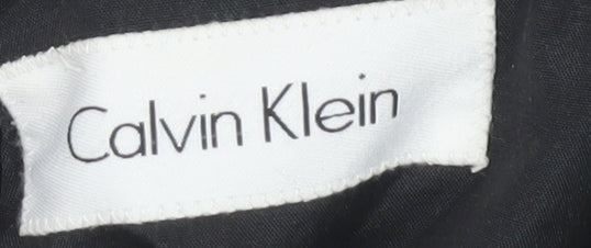 Calvin Klein Men's Black Overcoat Size 40