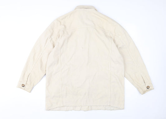 Stradivarius Beige Corduroy Unisex Jacket Size S