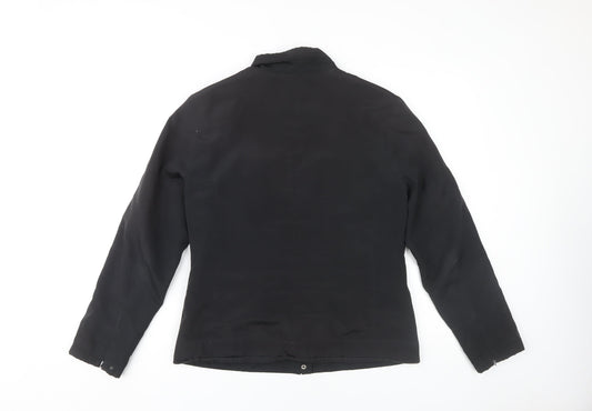 Next Women's Black Jacket Size 12 Regular Zip Casual