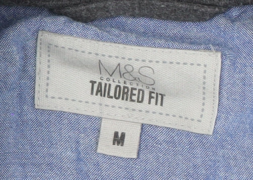 Close-up detail of Marks & Spencer Men's Grey Jacket M - Casual Full Zip