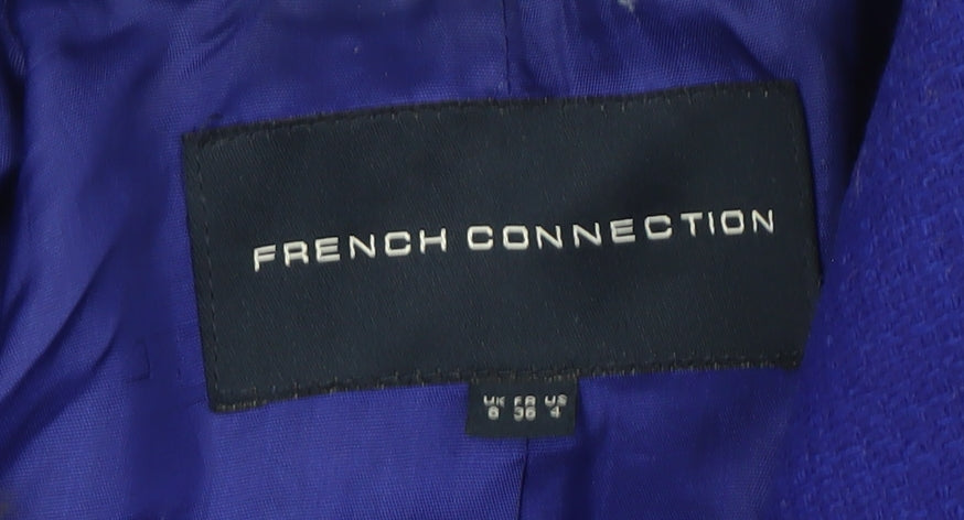 French Connection Women's Blue Wool Coat Size 6