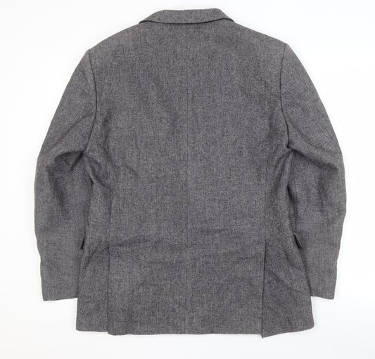 Littlewoods Grey Men's Blazer 40R Herringbone Jacket