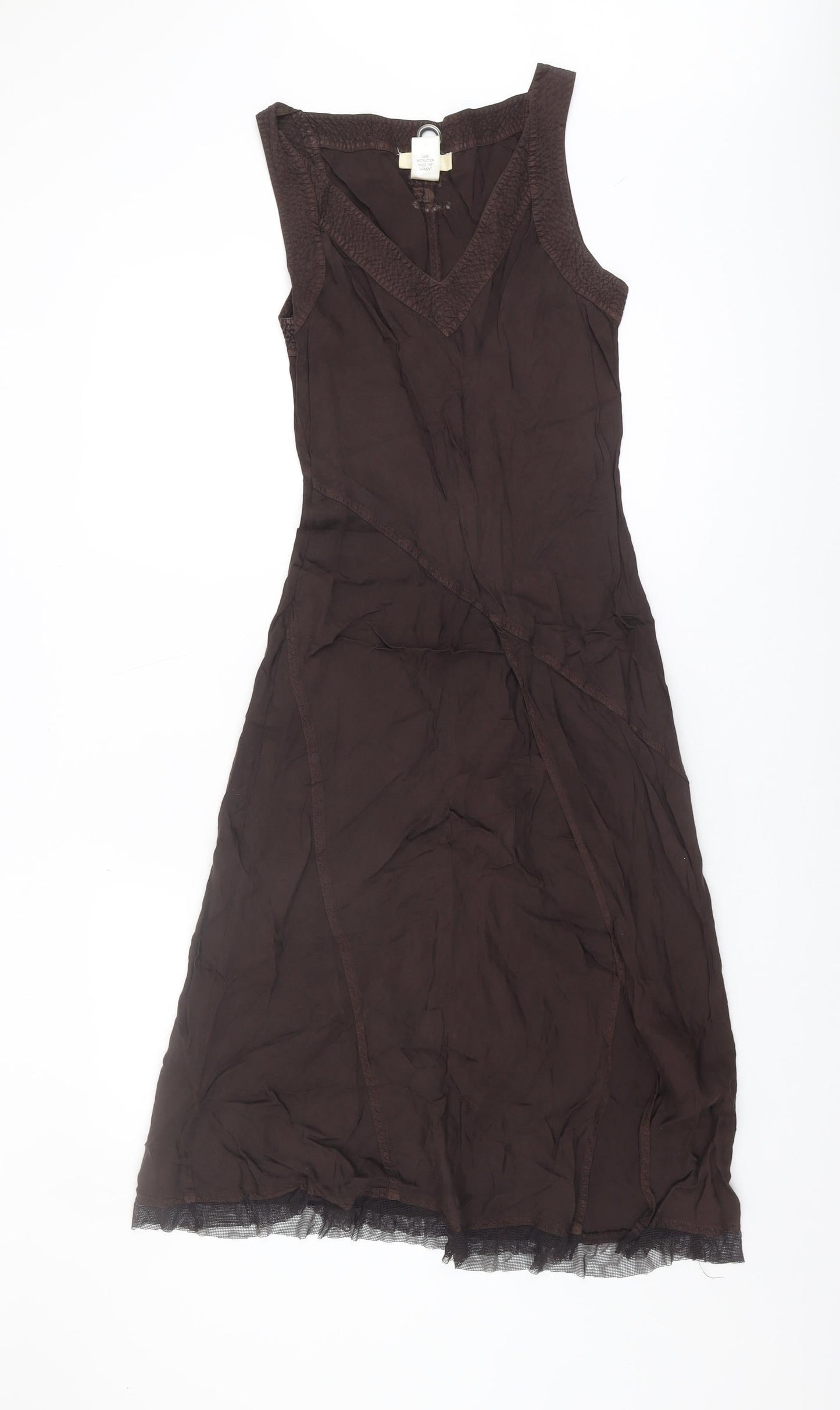 Diesel Women's Brown Sleeveless Viscose Dress M