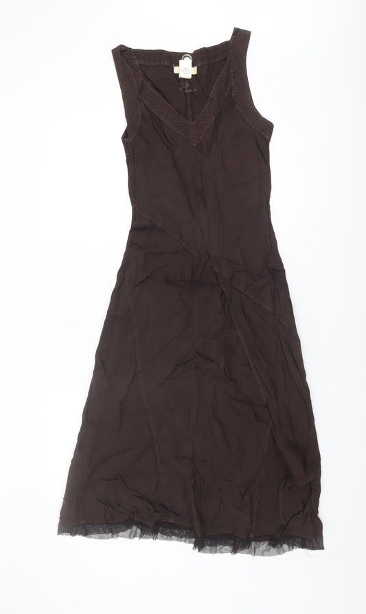 Diesel Women's Brown Sleeveless Viscose Dress M