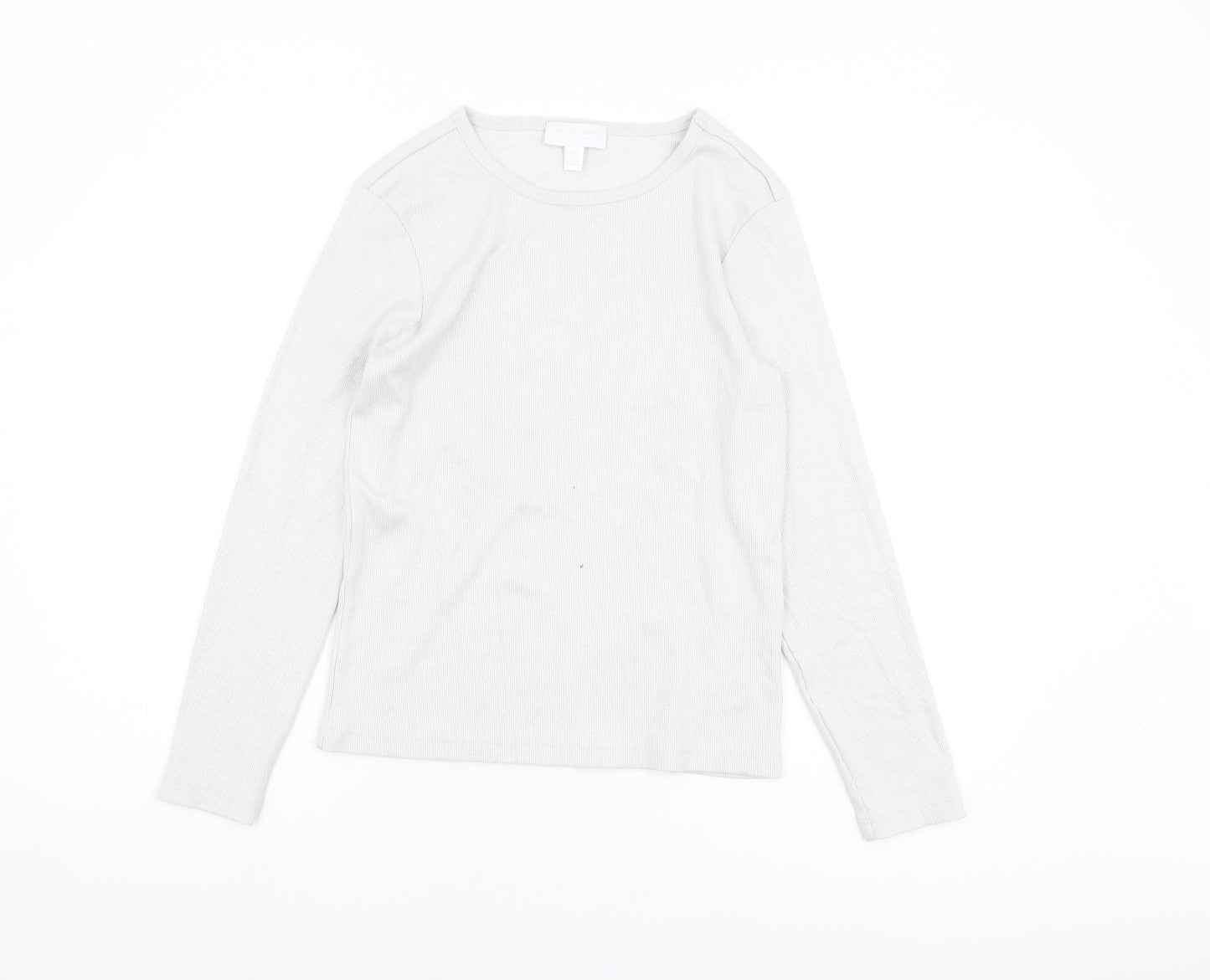 The White Company Women's White Long Sleeve Knit Top