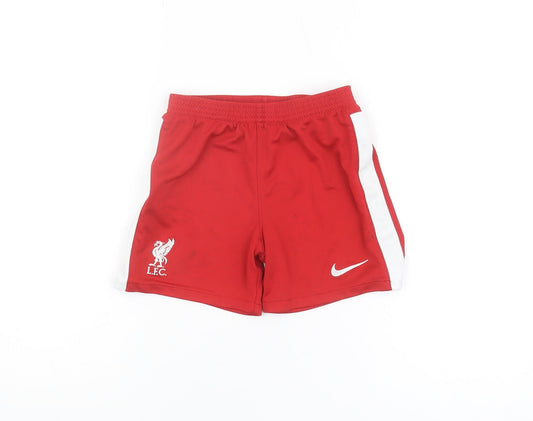 Nike Boys Red L.F.C. Athletic Football Shorts 5-6 Years
