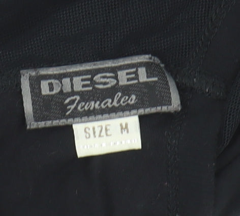 Diesel Women's Black Graphic T-Shirt Medium