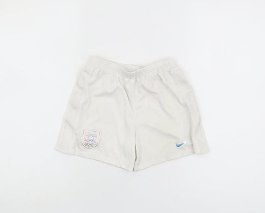 Nike Boys White Athletic Shorts 14-15 Years Football