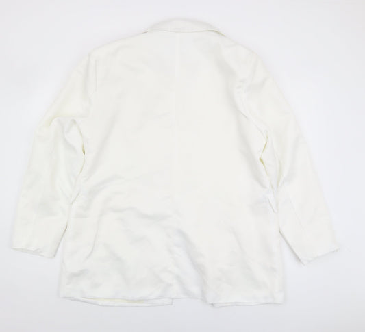 Threadbare Women's White Blazer Jacket Size 16