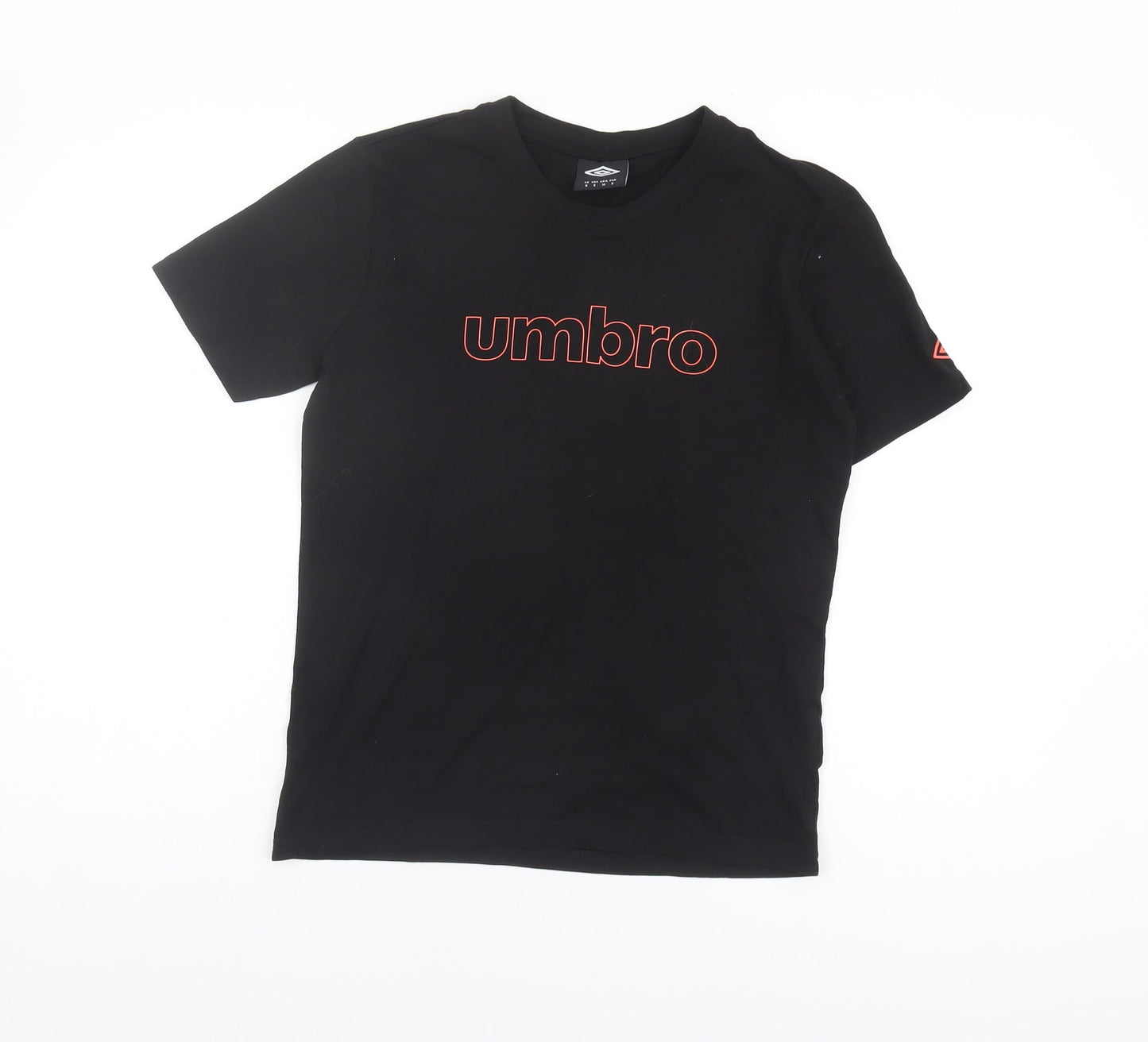 Umbro Unisex Black T-Shirt, Small, Casual Fit