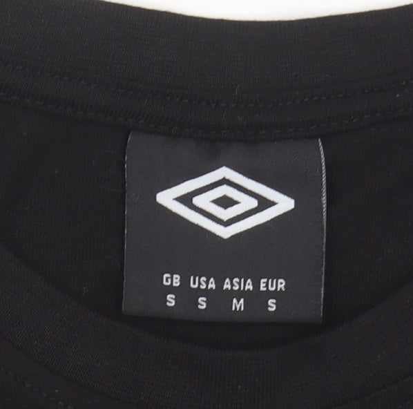 Umbro Unisex Black T-Shirt, Small, Casual Fit