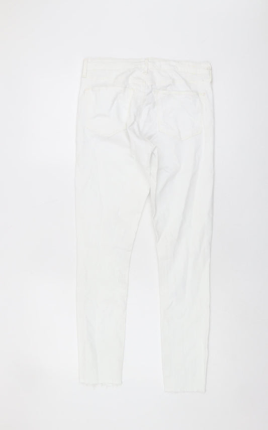 Topshop Women's White Skinny Jeans Size 10