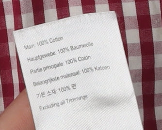 Superdry Men's Red Check Cotton Shirt - Size S