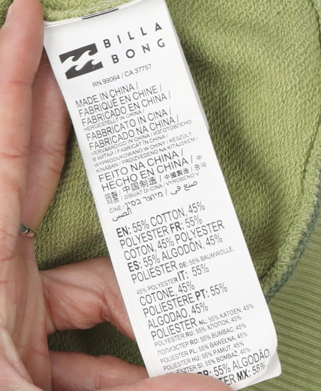 Billabong Green Pullover Sweatshirt, S, Unisex, Casual