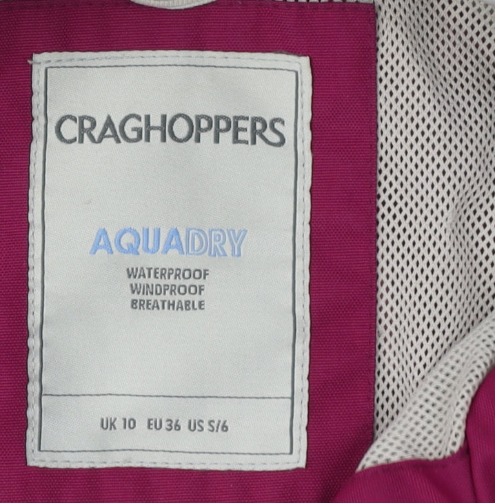 Craghoppers Women's Purple Waterproof Jacket Size 10