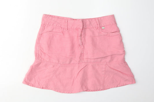 Ted Baker Women's Pink Linen Skirt