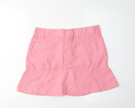 Ted Baker Women's Pink Linen Skirt