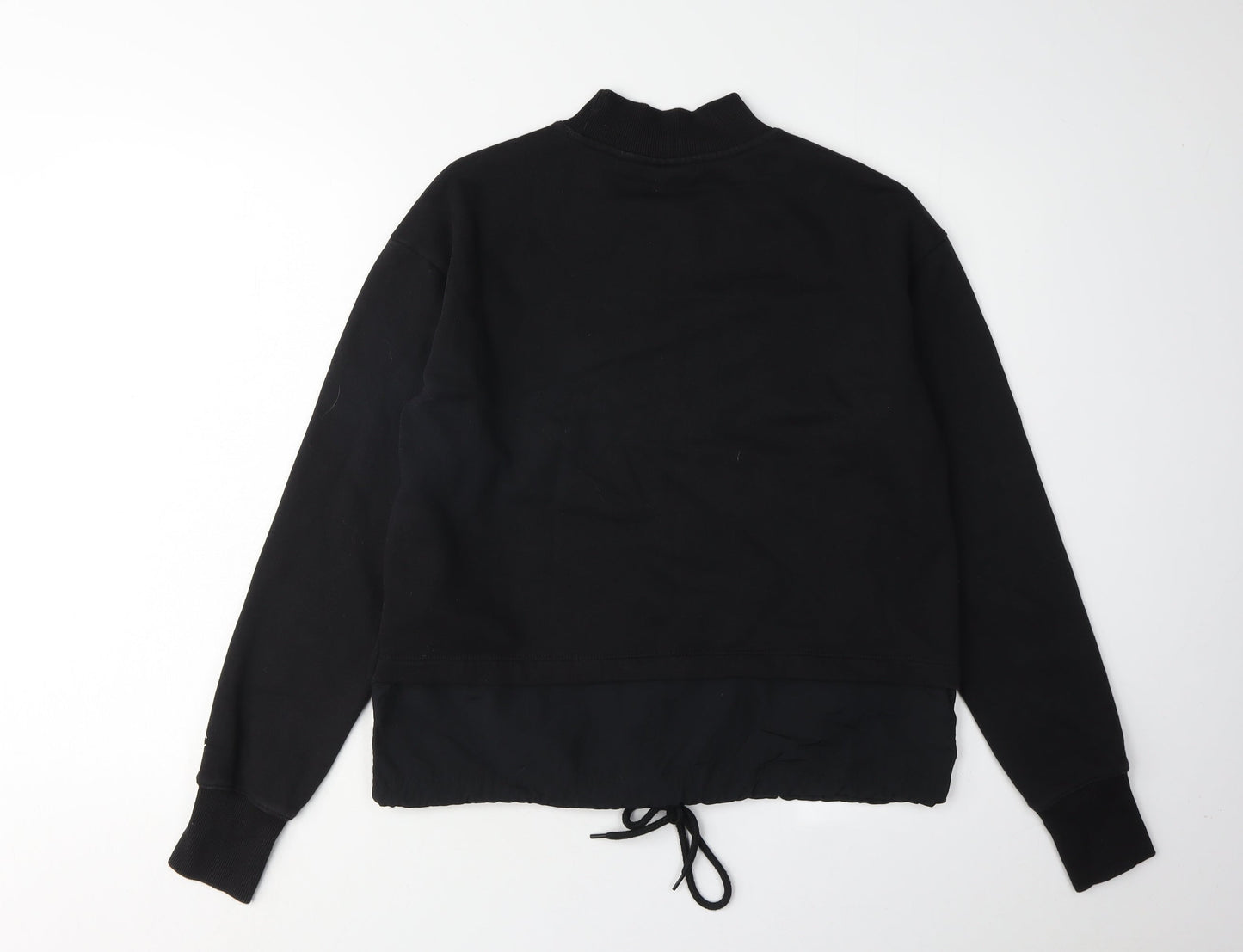 Champion Unisex Black Sweatshirt M, Mock Neck, Logo