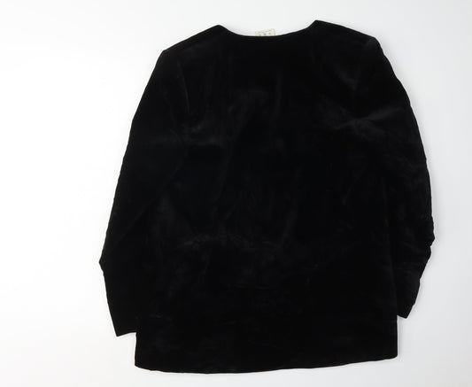 Alexon Women's Black Velvet Suit Jacket Size 12
