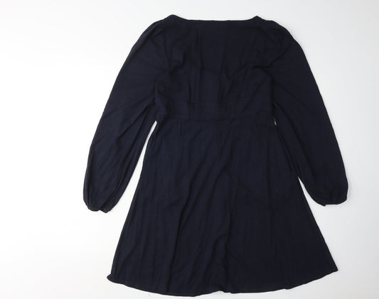 Boden Women’s Blue Long Sleeve Scoop Neck Dress