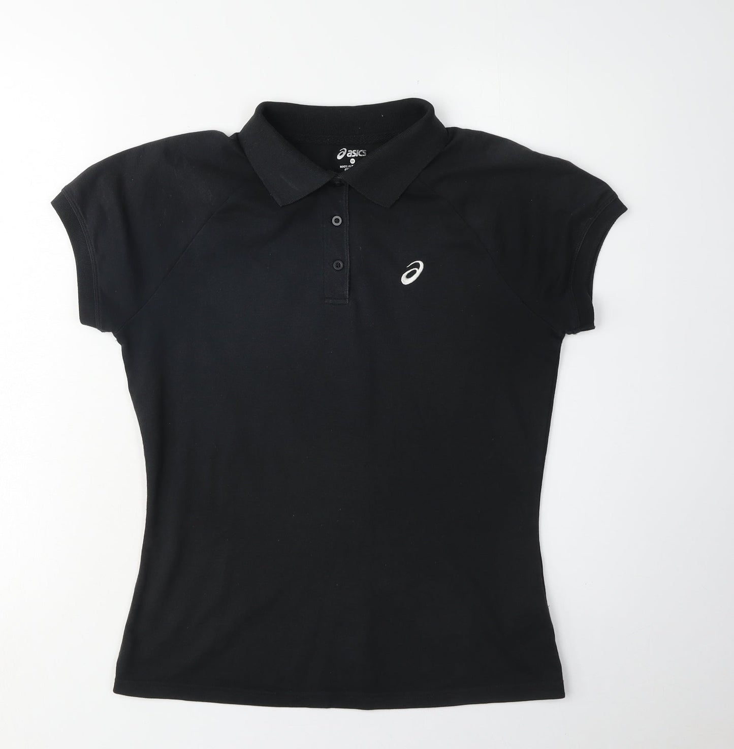 Asics Women's Black Polo Shirt M Casual