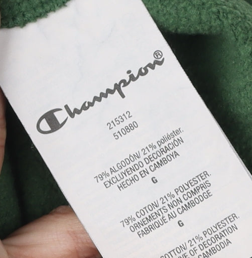 Champion Men's Green Pullover Logo Sweatshirt, Size L