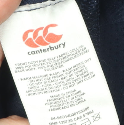 Canterbury Men's Blue Rugby T-Shirt, M, Athletic Fit