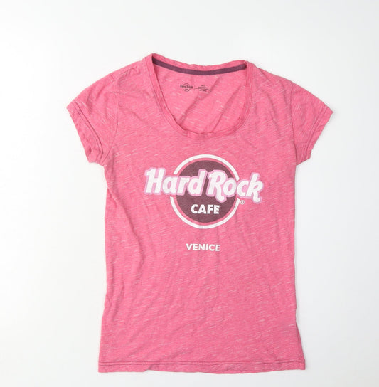 Hard Rock Cafe Women's Pink T-Shirt Size S