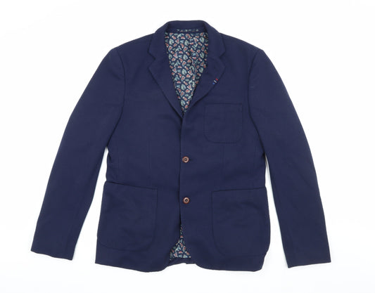 FERAUD Men's Blue Blazer, Size 40, Casual Jacket