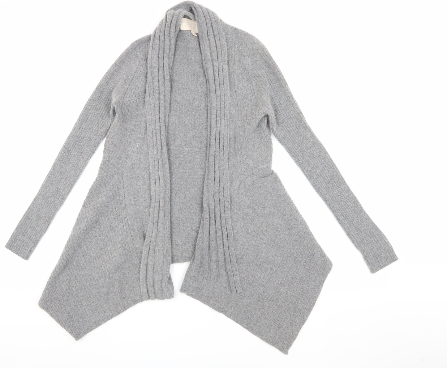 Fenn Wright Manson Women's Grey Open Front Cardigan, Size L, Angora Blend