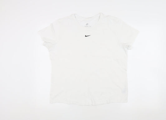 Nike Women's White T-Shirt, Size M, Casual and Comfortable