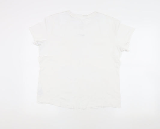 Nike Women's White T-Shirt, Size M, Casual and Comfortable