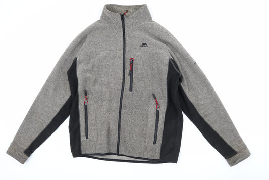 Trespass Men's Grey Fleece Jacket, Size M, Full Zip Outdoor