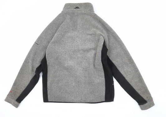 Trespass Men's Grey Fleece Jacket, Size M, Full Zip Outdoor
