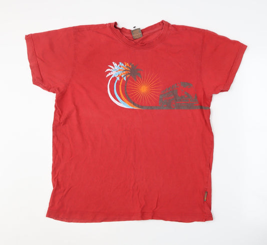 Trespass Men's Red Graphic Beach T-Shirt Medium