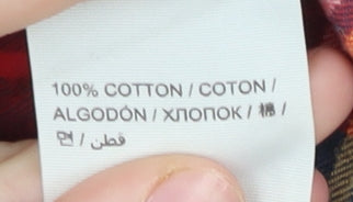 Superdry Red Plaid Sleeveless Button-Up Shirt M