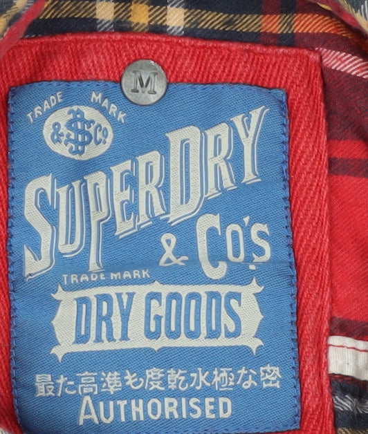 Superdry Red Plaid Sleeveless Button-Up Shirt M