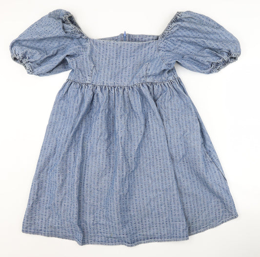 Levi's Women's Blue Puff Sleeve Dress Size S