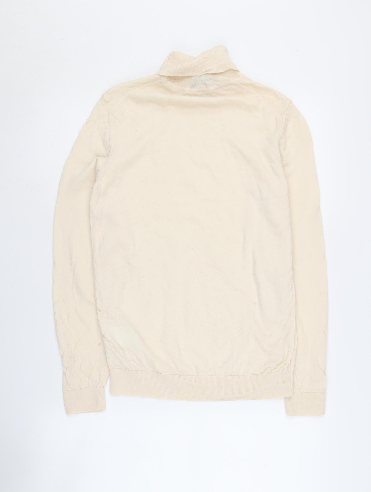 Hugo Boss Women’s Ivory Roll Neck Wool Jumper L