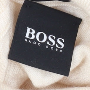 Hugo Boss Women’s Ivory Roll Neck Wool Jumper L