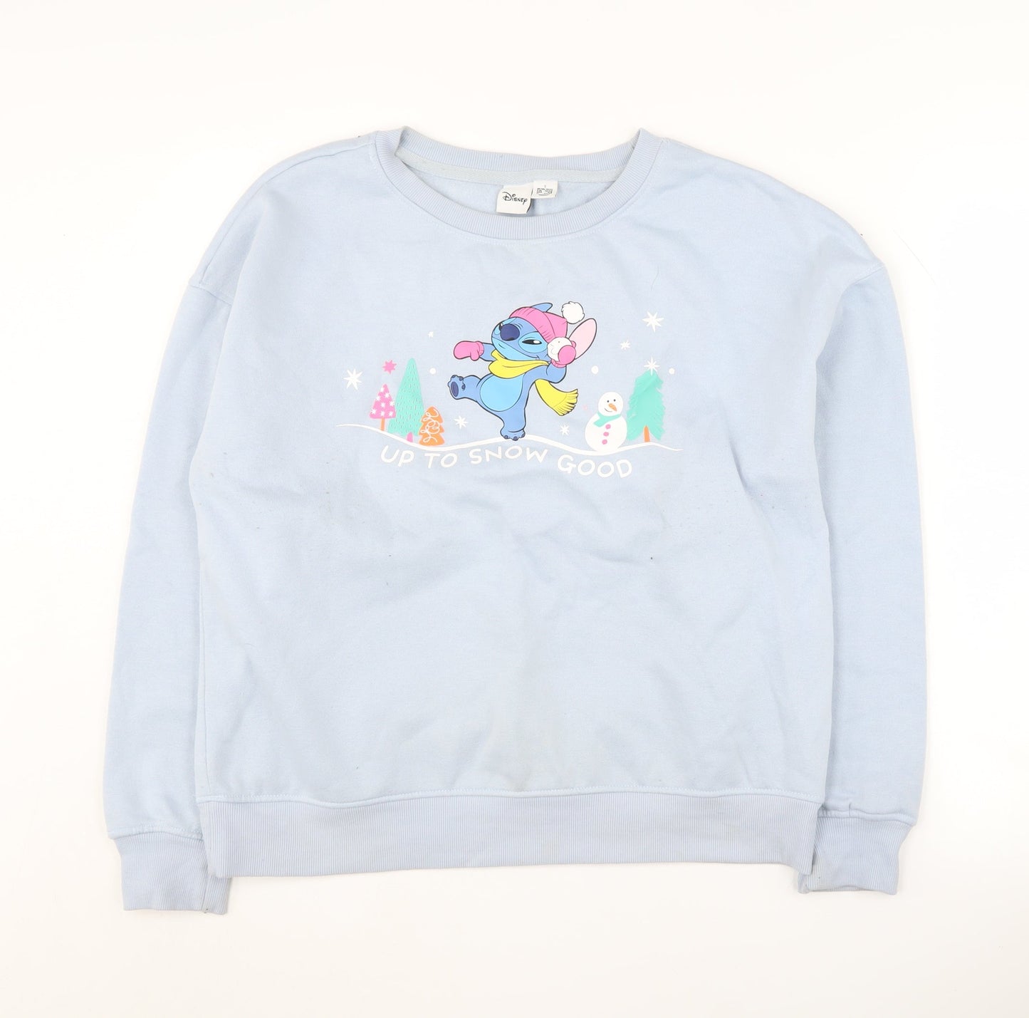 Disney Women’s Blue Pullover Sweatshirt, Stitch, Size 6