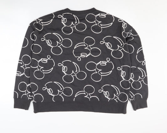 Disney Women’s Black Mickey Mouse Pullover Sweatshirt M