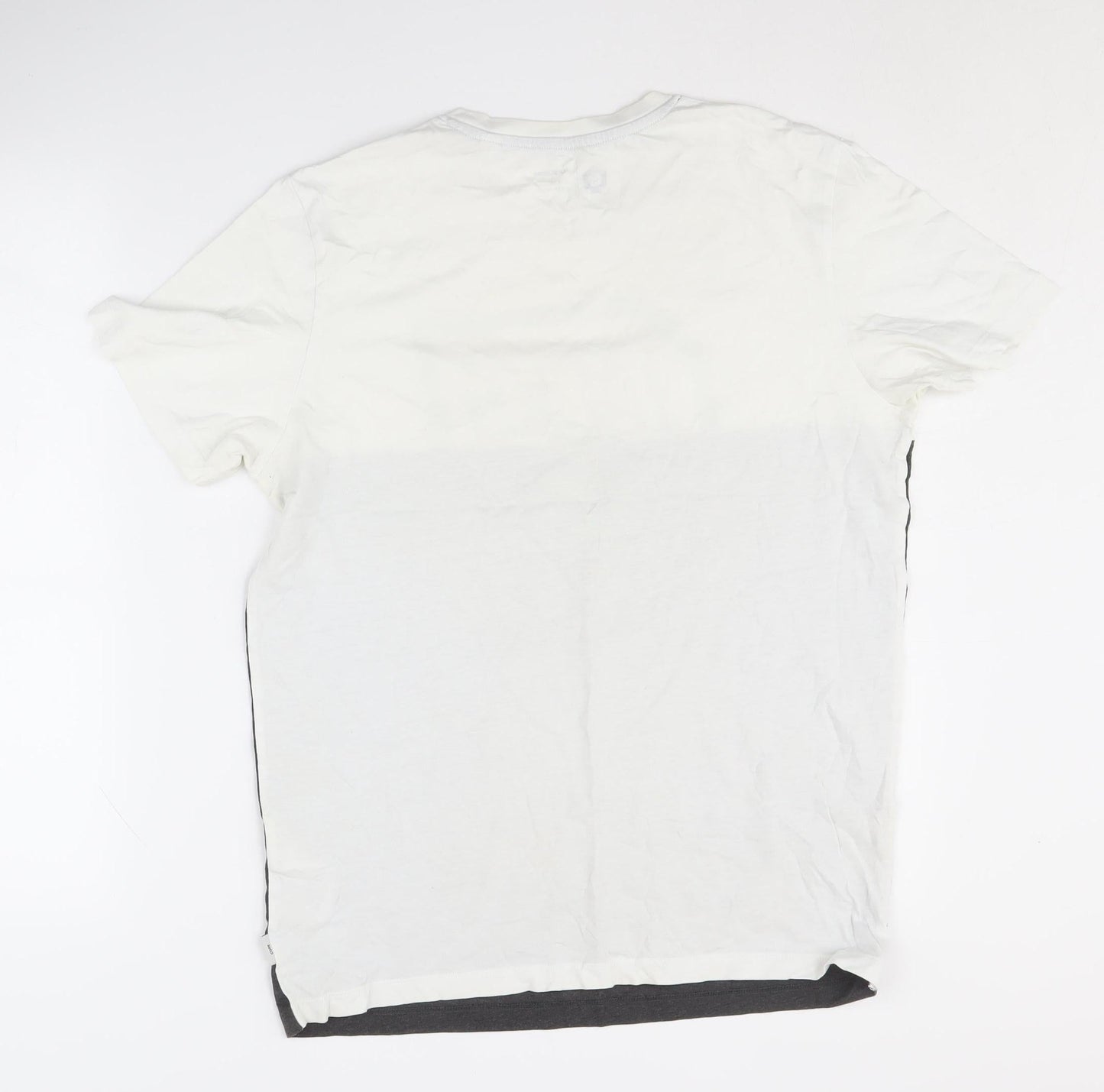 Jack & Jones Men's Colourblock T-Shirt, Medium, White/Black