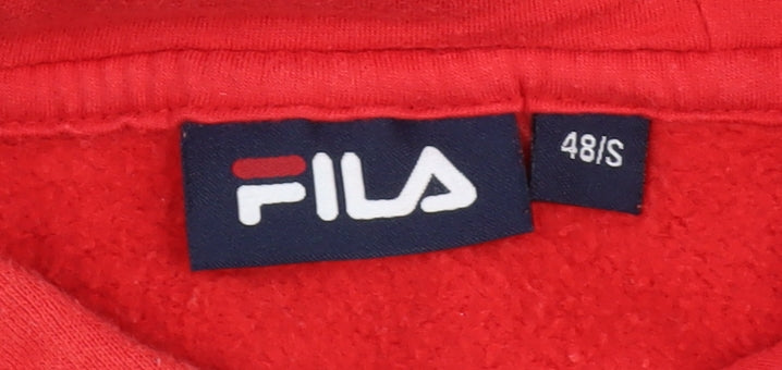 Fila Red Men's Pullover Hoodie - Size S